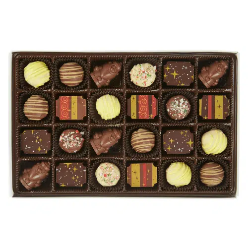 24 PIECE CHRISTMAS ASSORTED TRUFFLE BOX