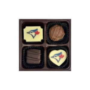 Custom Logo, 4 Piece Assorted Truffle box - 25 Units