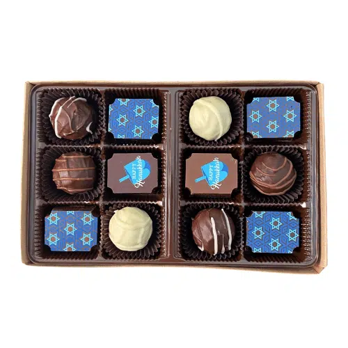 HAPPY HANUKKAH Truffle box 12 - Piece Assorted