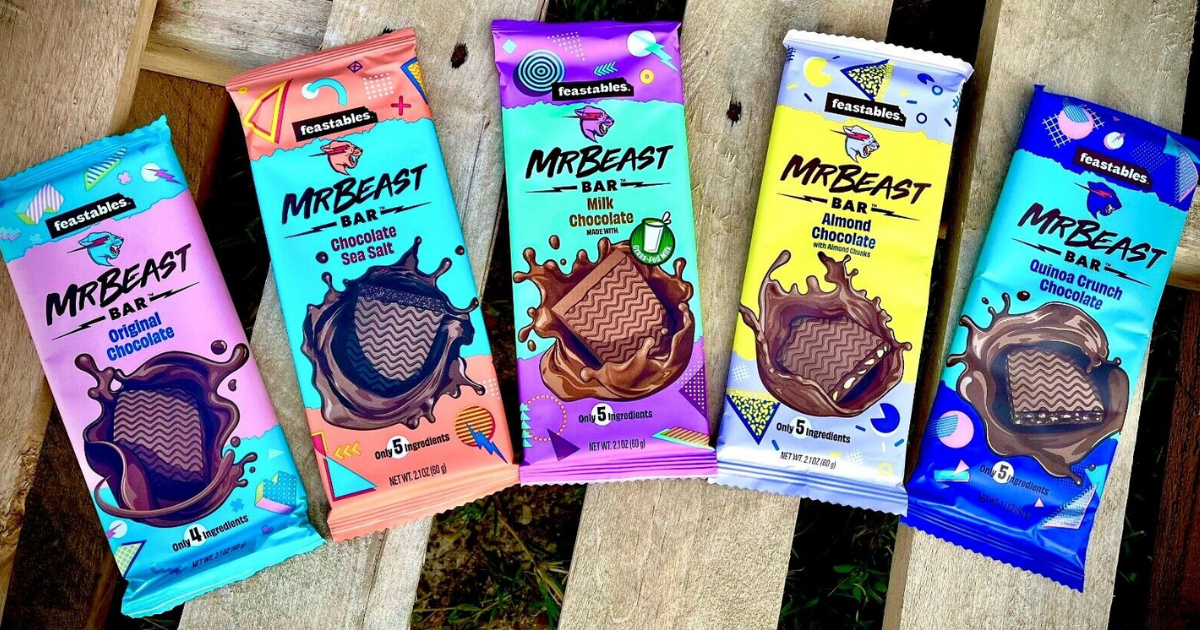 Mr Beast Feastables Chocolate Bars, Food & Drinks, Packaged